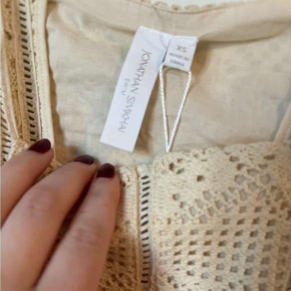 Jonathan Simkhai XS New
Avalon Flutter Sleeve Mini Dress in Ceramic - Picture 3 of 4